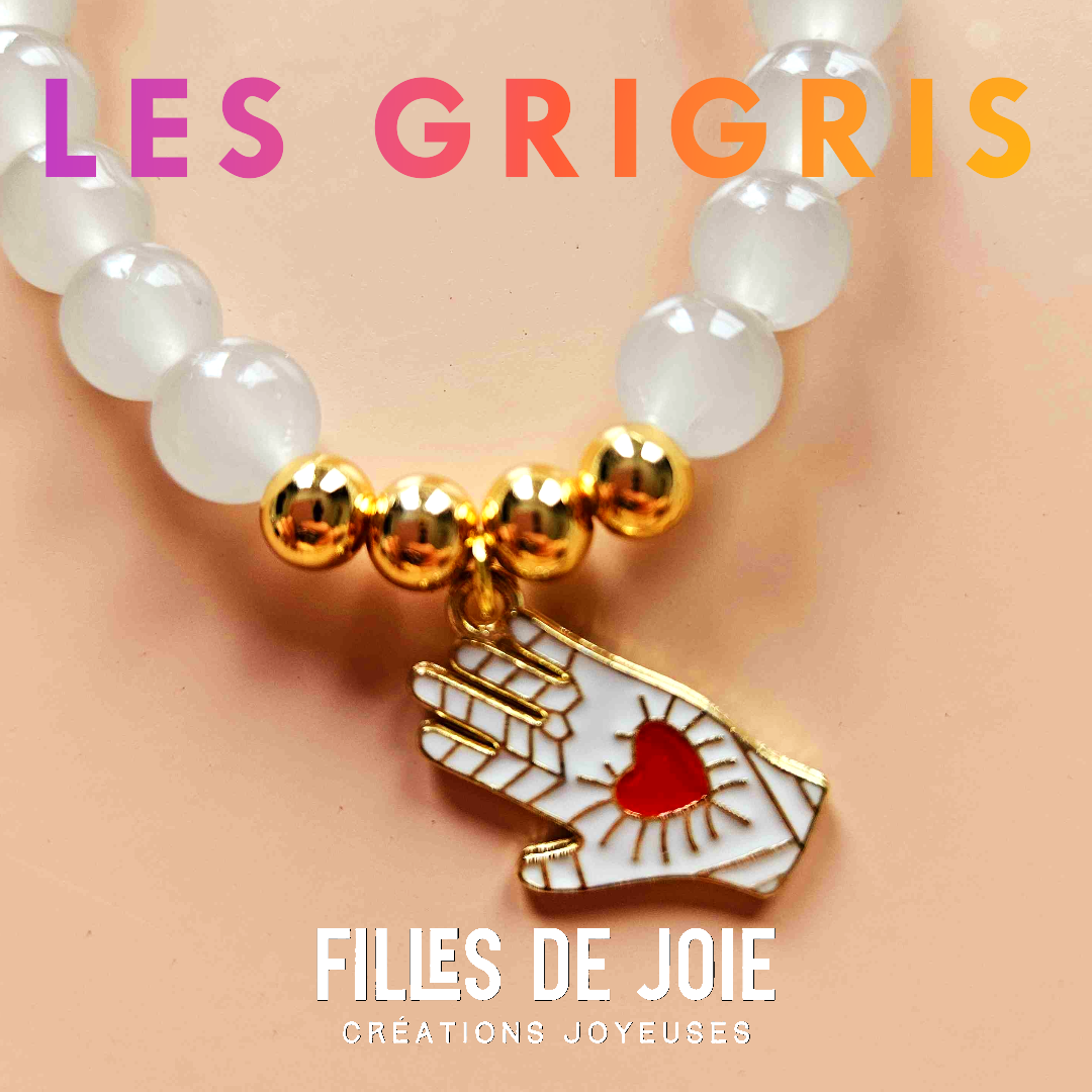 GRIGRIS - Bracelet blanc renouveau