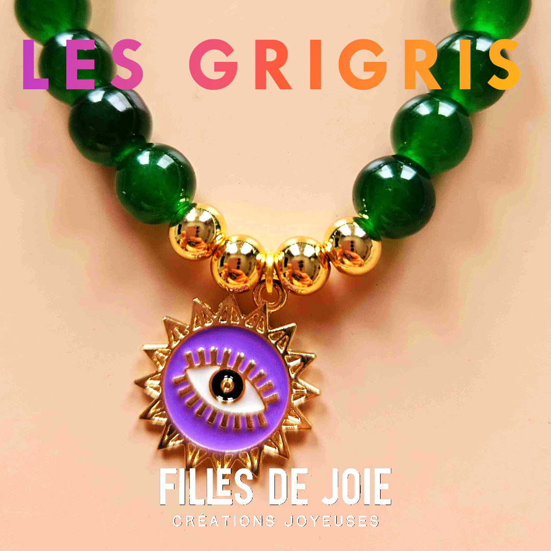 GRIGRIS - Bracelet vert forêt