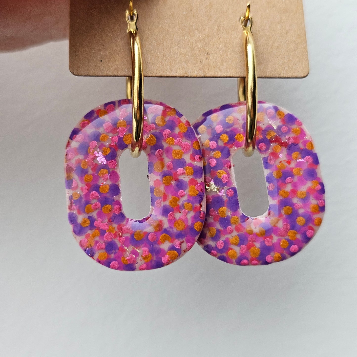 HAPPY PILLS - boucles d'oreilles interchangeable - Arty rose
