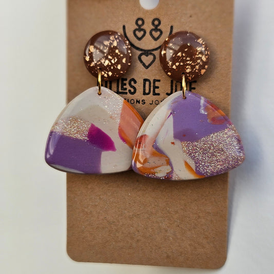 VOYAGE - Boucles d'oreilles terre épicée