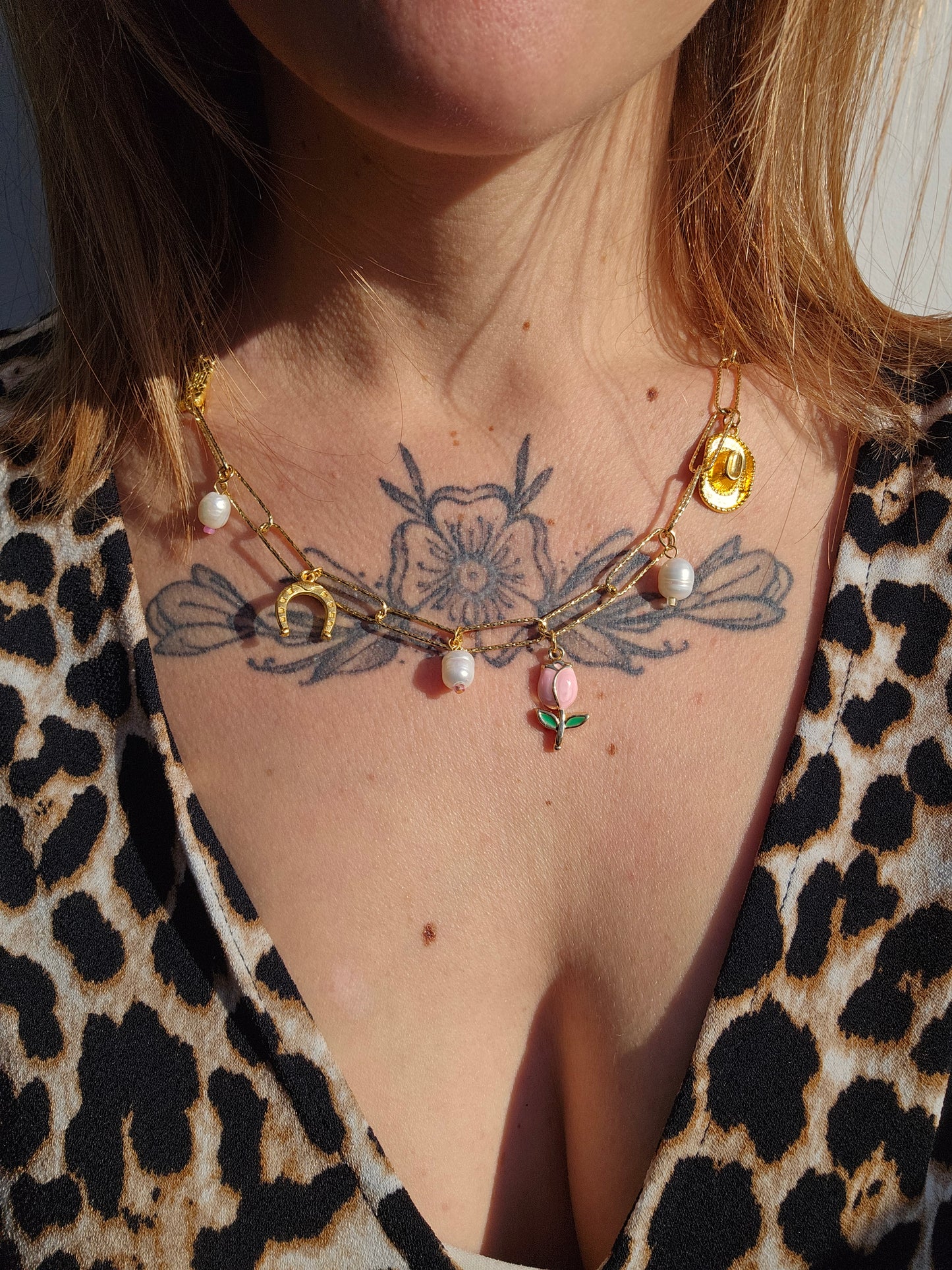 GRIGRIS - Le collier de la cowgirl rose