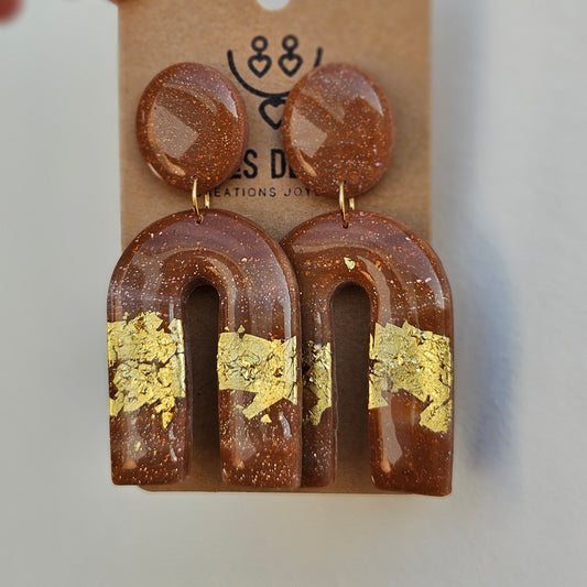 TERRE D'OR - Boucles d'oreilles terre