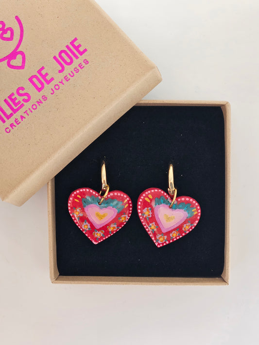 EX-VOTO - mini créole au coeur rose