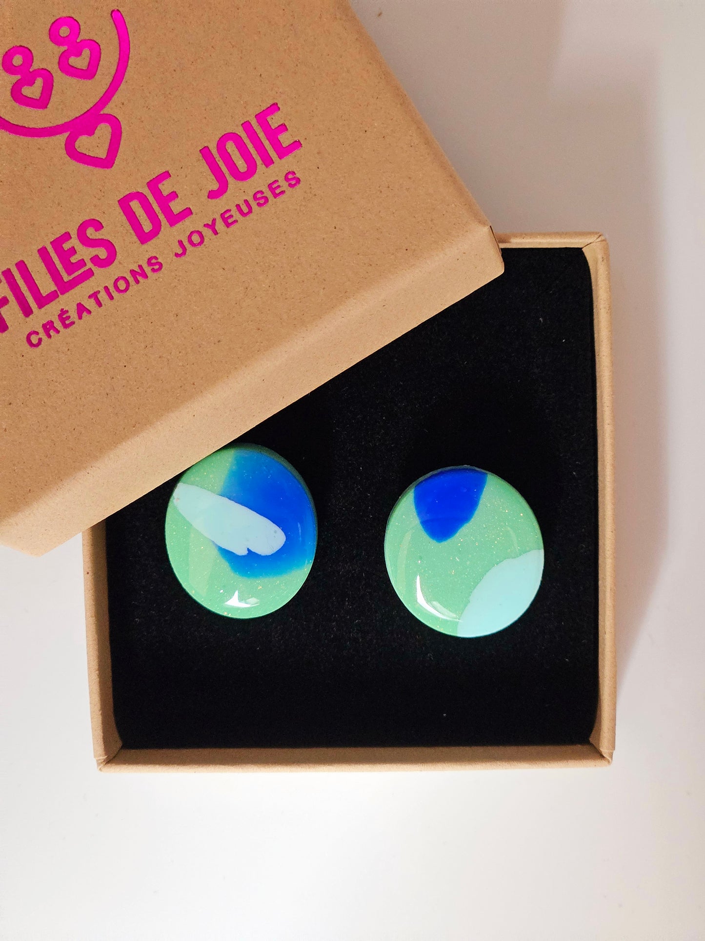 LES MINI-BELLES - Puces d'oreilles - Bleuvert