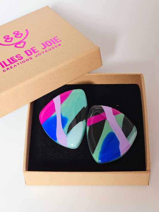 80'S PARTY - Les boucles puces d'oreilles XL - Arty rétro