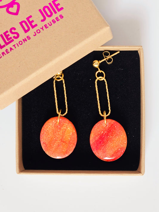 LES MINI-BELLES- Boucles d'oreilles - Couché de soleil