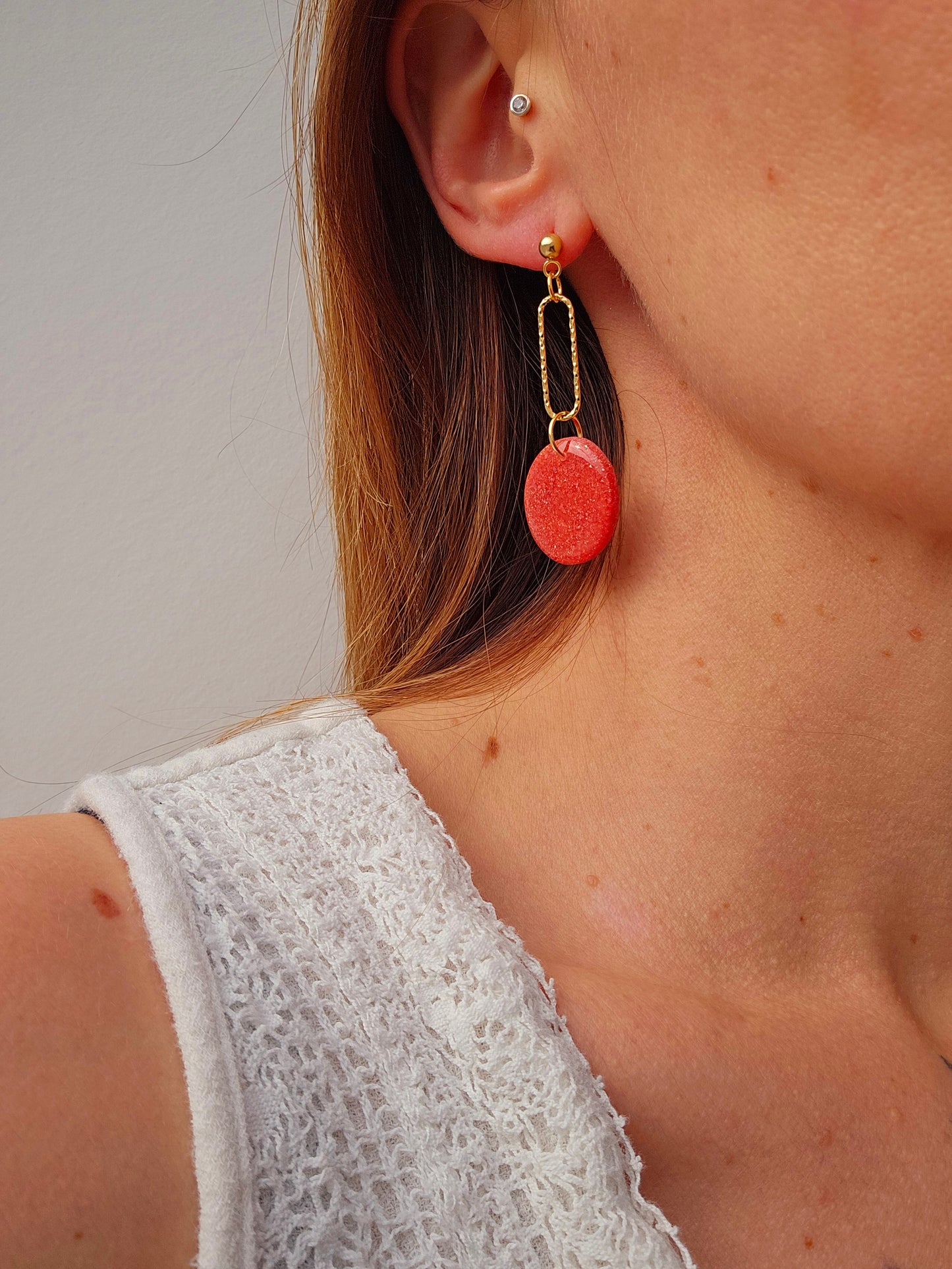LES MINI-BELLES- Boucles d'oreilles - Terracotta