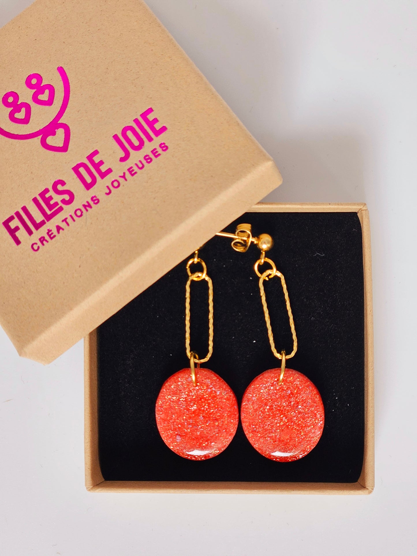 LES MINI-BELLES- Boucles d'oreilles - Terracotta