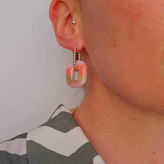 HAPPY PILLS S - Boucles d'oreilles interchangeables - Pêche et Paillettes!