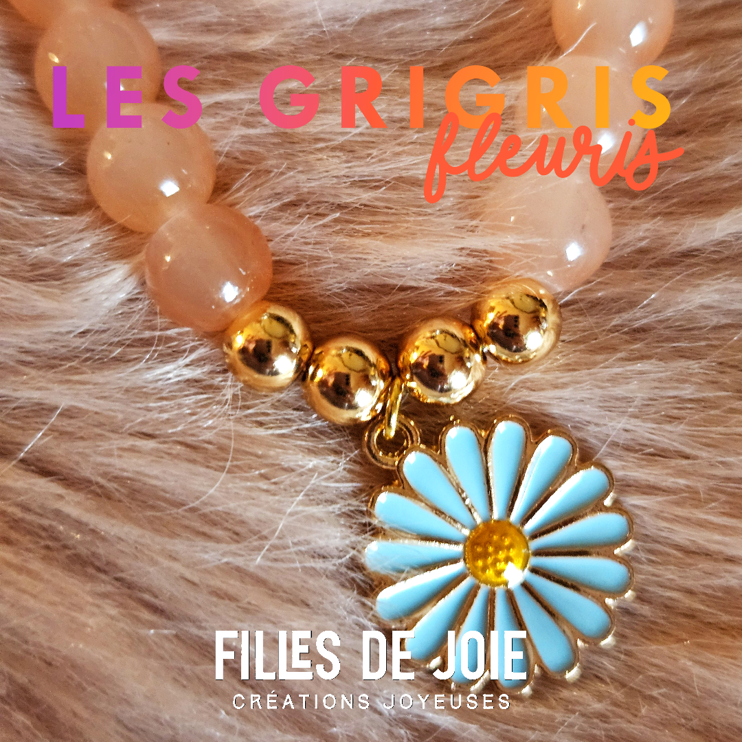 GRIGRIS fleuris - Bracelet pêche
