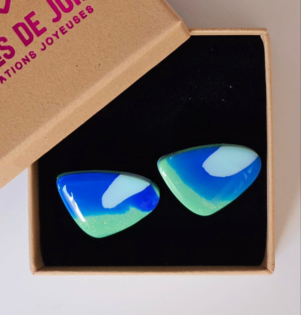 80'S PARTY - Les boucles puces d'oreilles - Blue by you