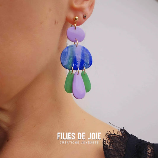 LES AMULETTES - Boucles d'oreilles - Le chant des sirènes.