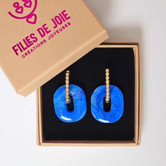 HAPPY PILLS S - Boucles d'oreilles interchangeables - Bleu cosmic