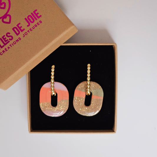 HAPPY PILLS S - Boucles d'oreilles interchangeables - Pêche et Paillettes!
